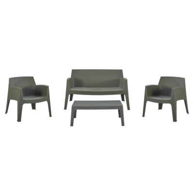 ΣΕΤ LOUNGE 4ΤΜΧ SLEEK HM21275.05 DARK OLIVE GREEN ΠΟΛΥΠΡΟΠΥΛΕΝΙΟ