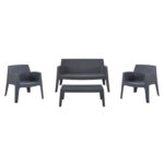 ΣΕΤ LOUNGE 4ΤΜΧ SLEEK HM21275.10 ΓΚΡΙ ΠΟΛΥΠΡΟΠΥΛΕΝΙΟ