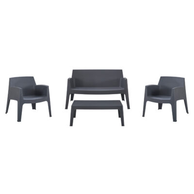 ΣΕΤ LOUNGE 4ΤΜΧ SLEEK HM21275.10 ΓΚΡΙ ΠΟΛΥΠΡΟΠΥΛΕΝΙΟ