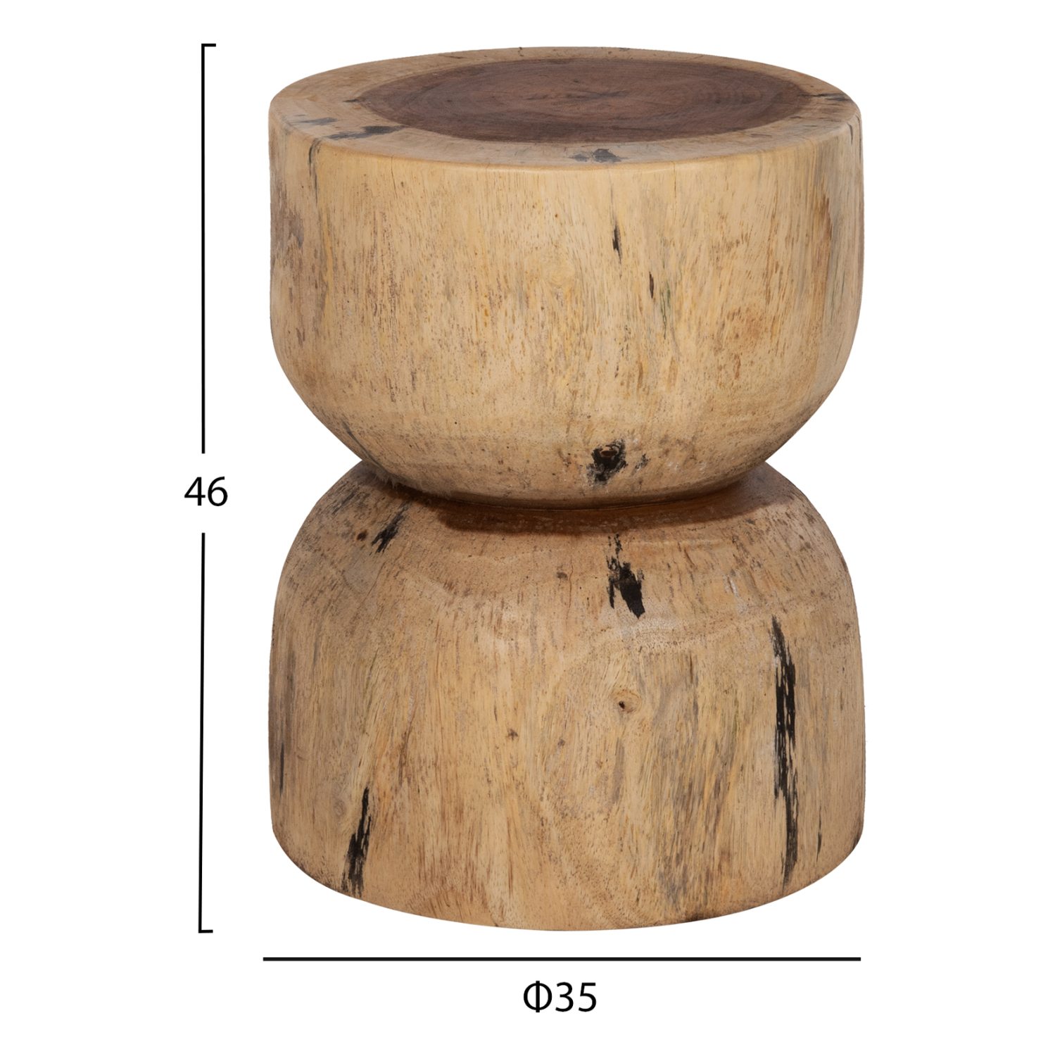 ΣΚΑΜΠΟ ΚΥΛΙΝΔΡΙΚΟ FEBRY HM9753 ΜΑΣΙΦ ΞΥΛΟ SUAR ΦΥΣΙΚΟ Φ35x45Υεκ. - Image 2