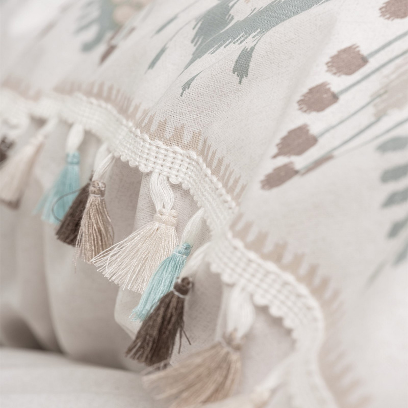 Σετ παπλωματοθήκη Asilo Cotton Box 4 τμχ Διπλή (200x220) χρώμα καφέ - λευκό - Image 2