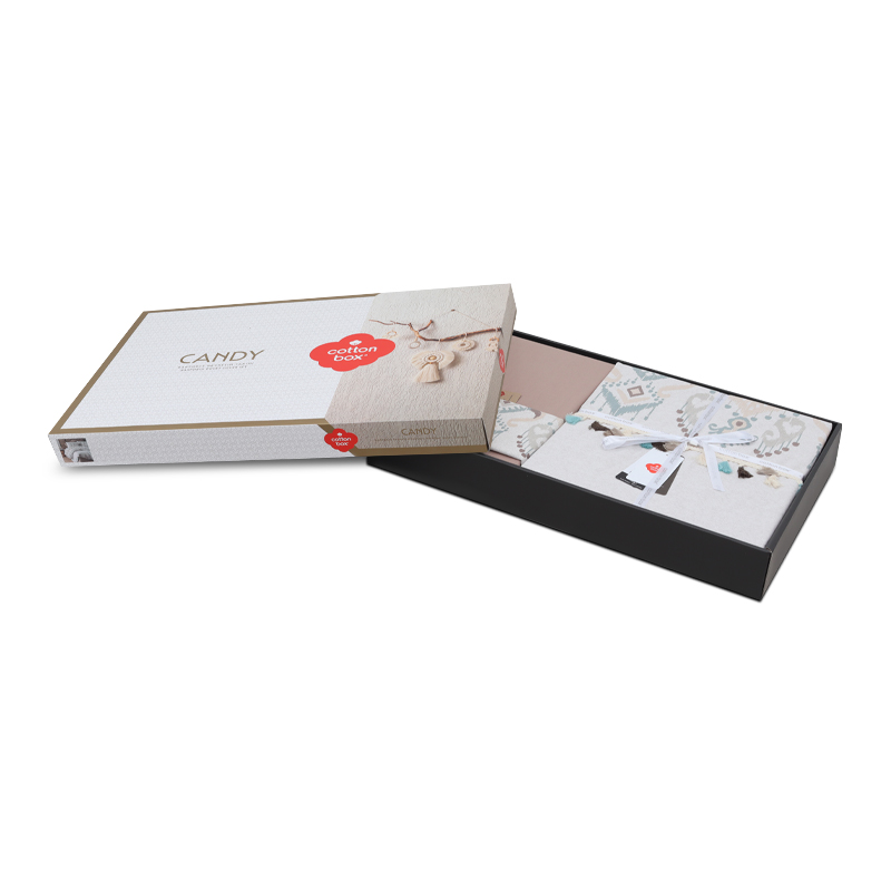 Σετ παπλωματοθήκη Asilo Cotton Box 4 τμχ Διπλή (200x220) χρώμα καφέ - λευκό - Image 5