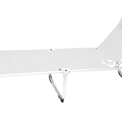 myResort ΞΑΠΛΩΣΤΡΑ ΡΑΒΔΩΤΗ ΑΛΟΥΜΙΝΙΟΥ ΛΕΥΚΗ KING SIZE ΠΤΥΣΣΟΜΕΝΗ  ΤΕΧΤ 2x1