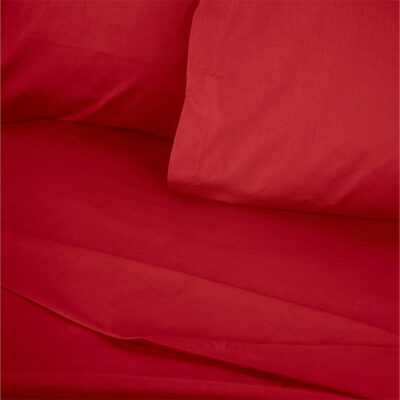 Σεντόνι Tonne Cotton Box Μονό (180x240) χρώμα κόκκινο