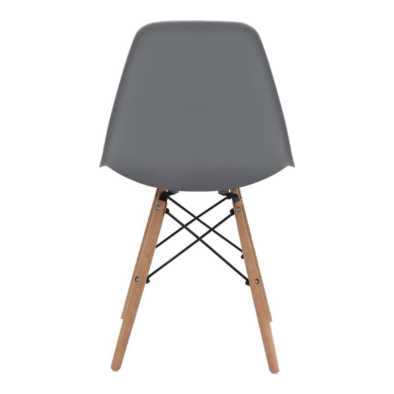 Καρέκλα τραπεζαρίας Nova Megapap PP γκρι - ξύλινο φυσικό πόδι 46x51x80εκ. - Image 6