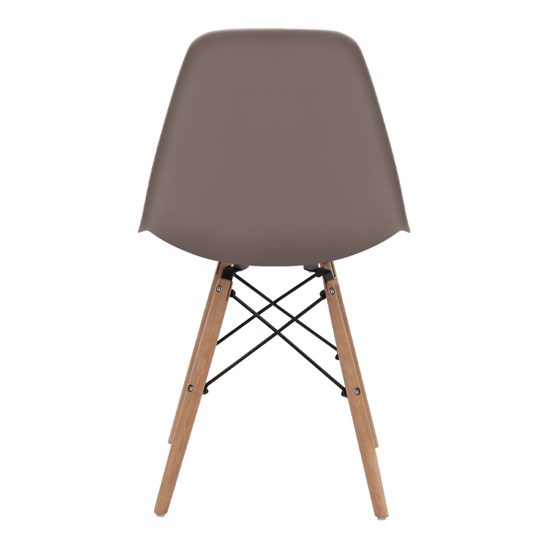 Καρέκλα τραπεζαρίας Nova Megapap PP cappuccino - ξύλινο φυσικό πόδι 46x51x80εκ. - Image 6