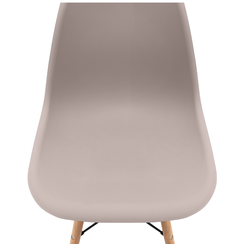 Καρέκλα τραπεζαρίας Nova Megapap PP cappuccino - ξύλινο φυσικό πόδι 46x51x80εκ. - Image 7