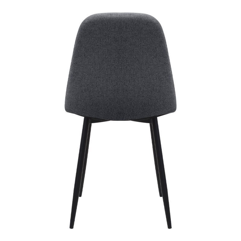 Καρέκλα τραπεζαρίας Iris Megapap γκρι ύφασμα - μεταλλικό μαύρο πόδι 43x50x85εκ. - Image 6