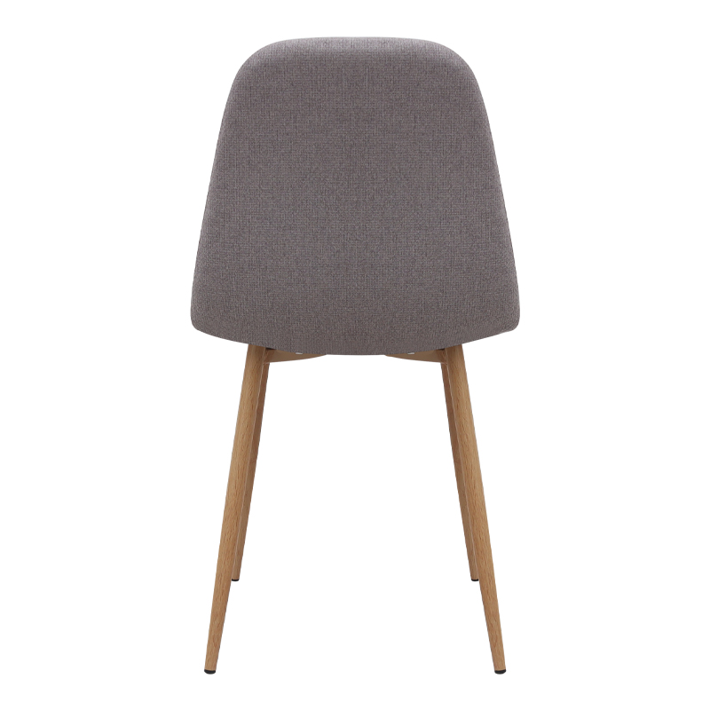 Καρέκλα τραπεζαρίας Iris Megapap μπεζ ύφασμα - μεταλλικό φυσικό πόδι 43x50x85εκ. - Image 6