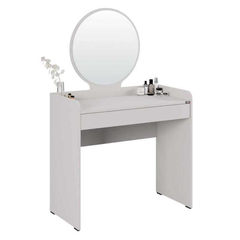 Τουαλέτα με καθρέπτη Curve Megapap χρώμα λευκό 90x47x142εκ. - Image 2