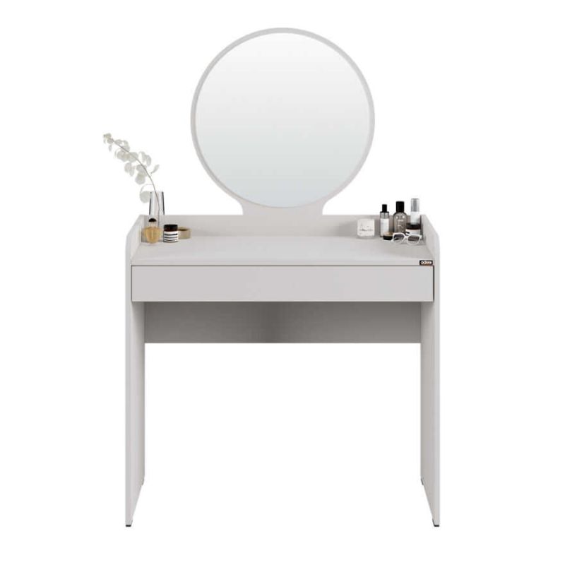 Τουαλέτα με καθρέπτη Curve Megapap χρώμα λευκό 90x47x142εκ. - Image 4