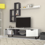 Σύνθεση τηλεόρασης Lonsa Megapap χρώμα λευκό 160x35x40εκ.