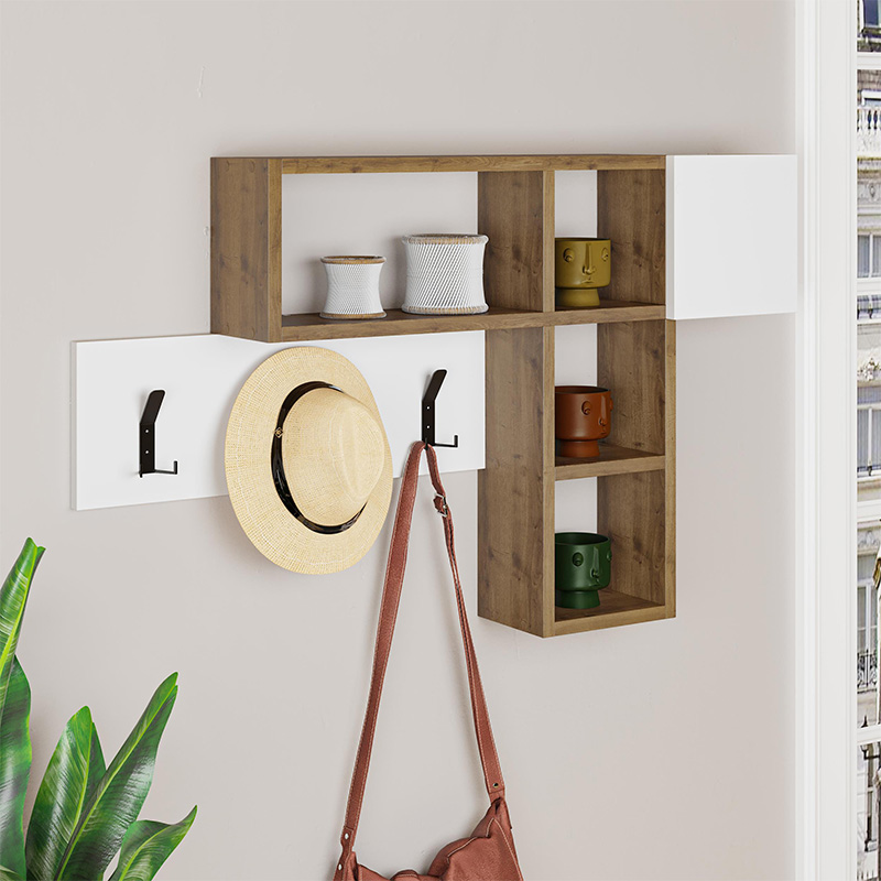 Κρεμάστρα τοίχου Game Megapap χρώμα sapphire oak - λευκό 99,5x15x61εκ. - Image 2