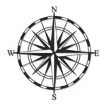 Διακοσμητικό τοίχου Compass Megapap μεταλλικό χρώμα μαύρο 45x2x45εκ.