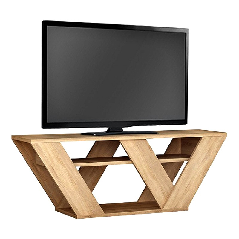 Έπιπλο τηλεόρασης Pipralla Megapap χρώμα sapphire oak 110x30x40εκ. - Image 4