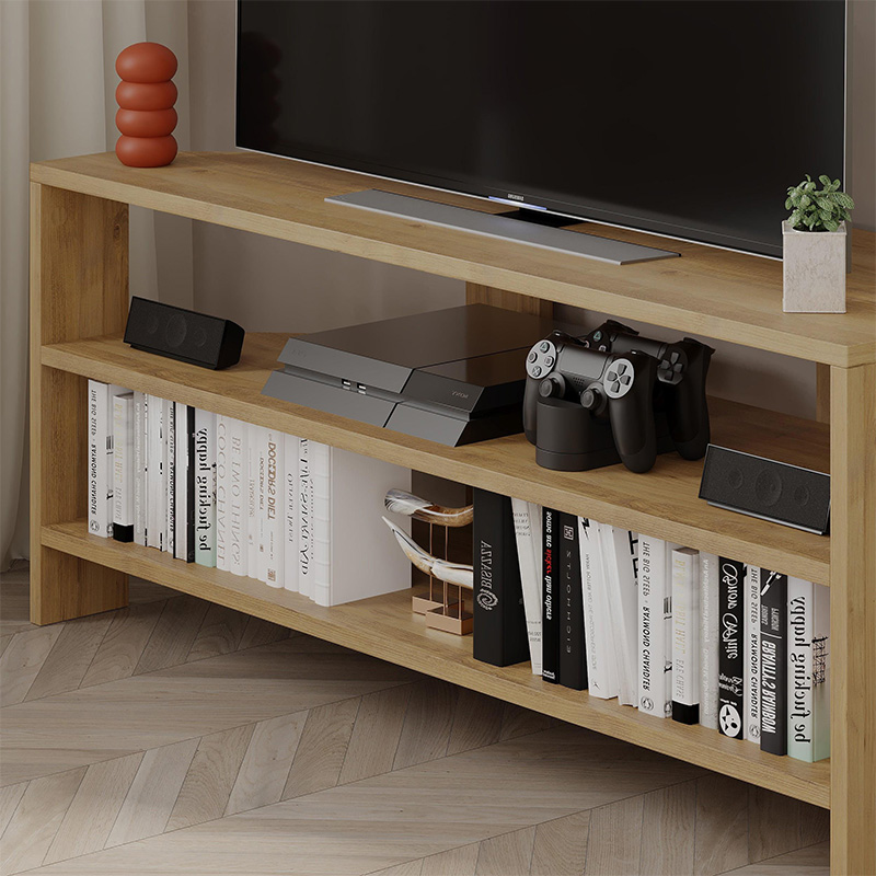 Έπιπλο τηλεόρασης γωνιακό Thales Megapap χρώμα sapphire oak 110x36x45εκ. - Image 2