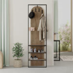 Έπιπλο εισόδου Archy Megapap χρώμα ανοιχτό καρυδί 53x31,7x180εκ.