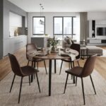 Τραπέζι Zeno Megapap χρώμα ακακίας Ø110x73,5εκ.