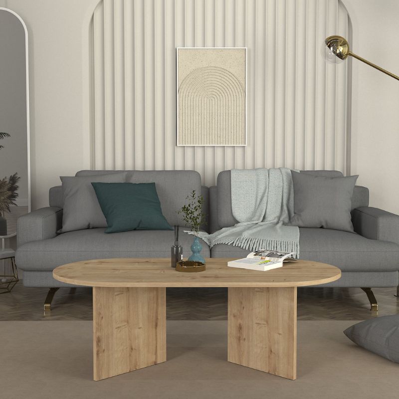 Τραπεζάκι σαλονιού Cortado Megapap χρώμα sapphire oak 120x60x39,6εκ. - Image 2