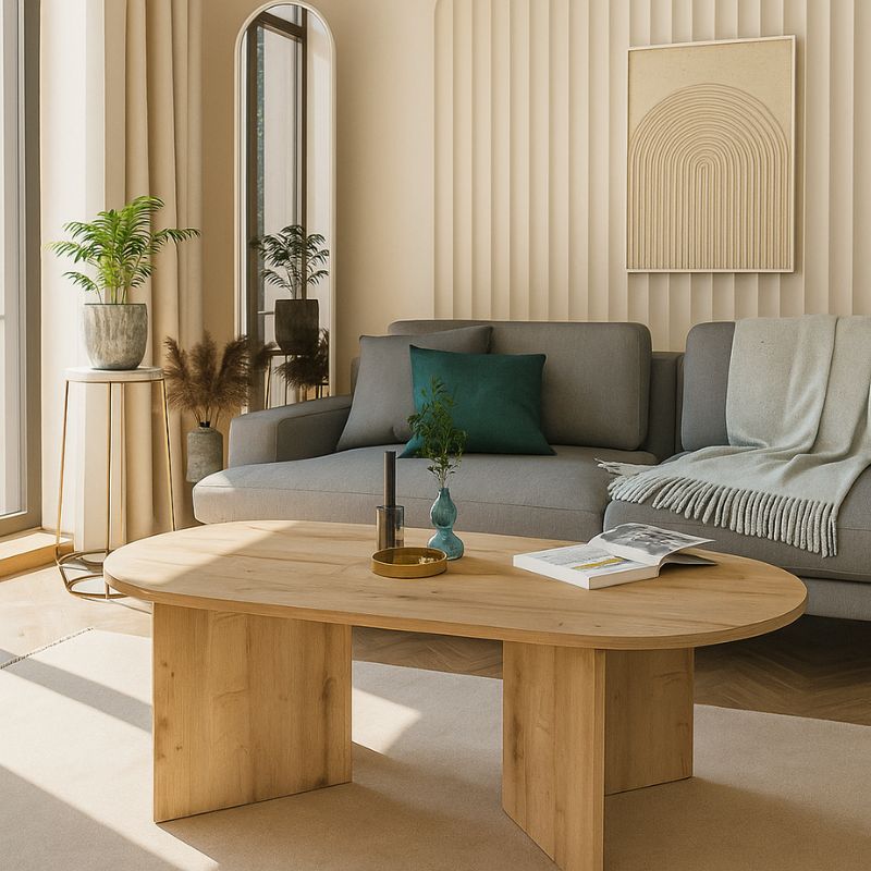 Τραπεζάκι σαλονιού Cortado Megapap χρώμα sapphire oak 120x60x39,6εκ. - Image 3