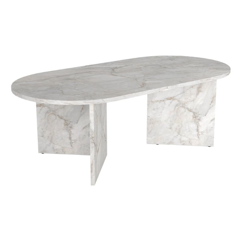 Τραπεζάκι σαλονιού Cortado Megapap χρώμα λευκό εφέ μαρμάρου 120x60x39,6εκ. - Image 5