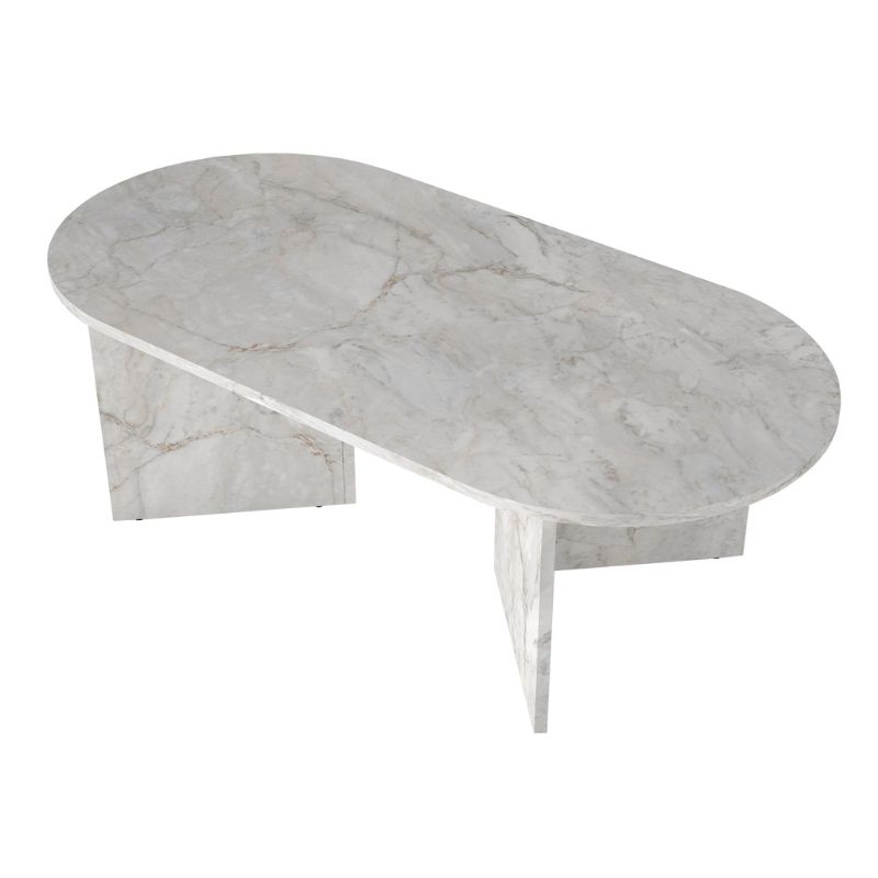 Τραπεζάκι σαλονιού Cortado Megapap χρώμα λευκό εφέ μαρμάρου 120x60x39,6εκ. - Image 6