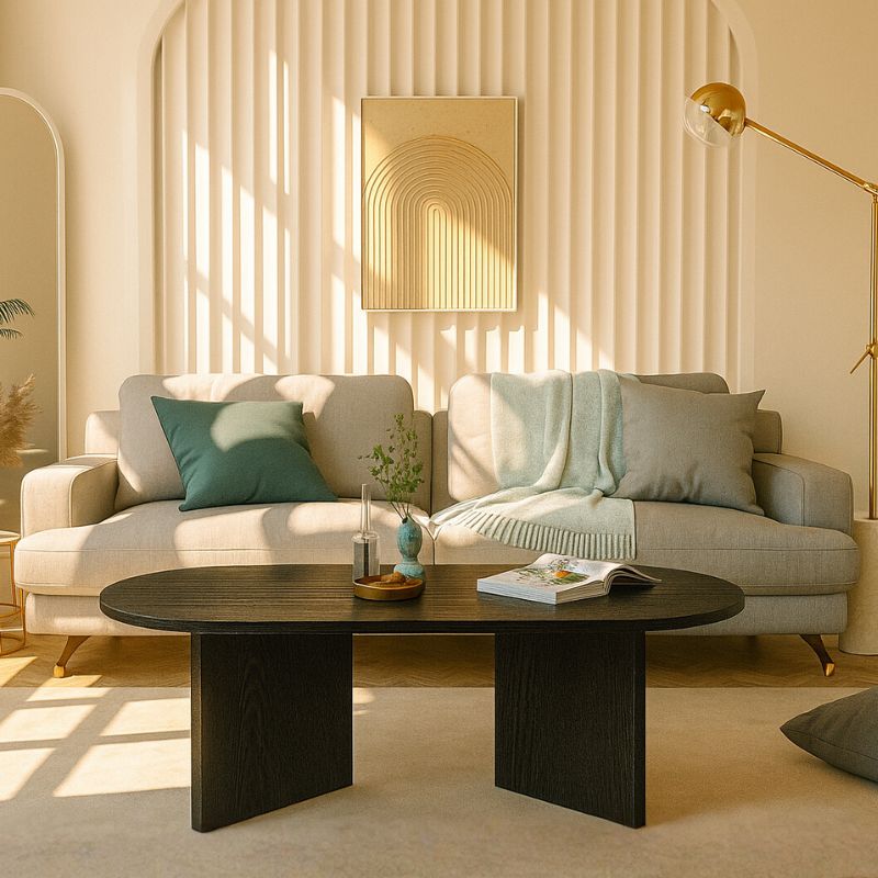 Τραπεζάκι σαλονιού Cortado Megapap χρώμα sencron black 120x60x39,6εκ. - Image 4