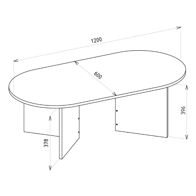 Τραπεζάκι σαλονιού Cortado Megapap χρώμα sencron black 120x60x39,6εκ. - Image 8