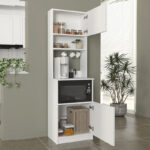 Έπιπλο κουζίνας Tuco 1 Megapap χρώμα λευκό 53,8x40x180εκ.