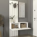 Έπιπλο εισόδου Kanso Megapap χρώμα λευκό 100x35x196,7εκ.