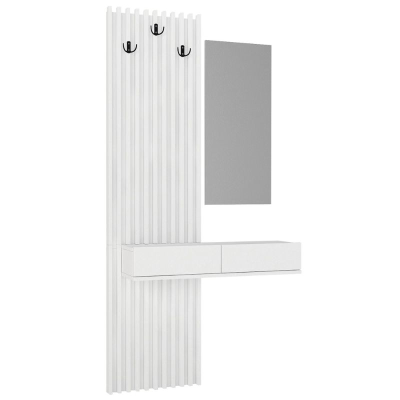 Έπιπλο εισόδου Elois Megapap χρώμα λευκό 96,6x26,8x195,5εκ. - Image 7