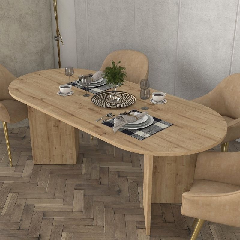 Τραπέζι Cortado Megapap χρώμα sapphire oak 200x90x74εκ. - Image 2