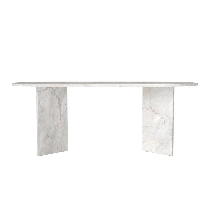 Τραπέζι Cortado Megapap χρώμα λευκό εφέ μαρμάρου 200x90x74εκ. - Image 7