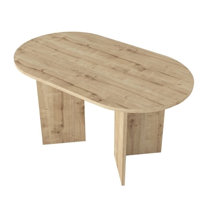 Τραπέζι Cortado Megapap χρώμα sapphire oak 138x80x75εκ. - Image 5