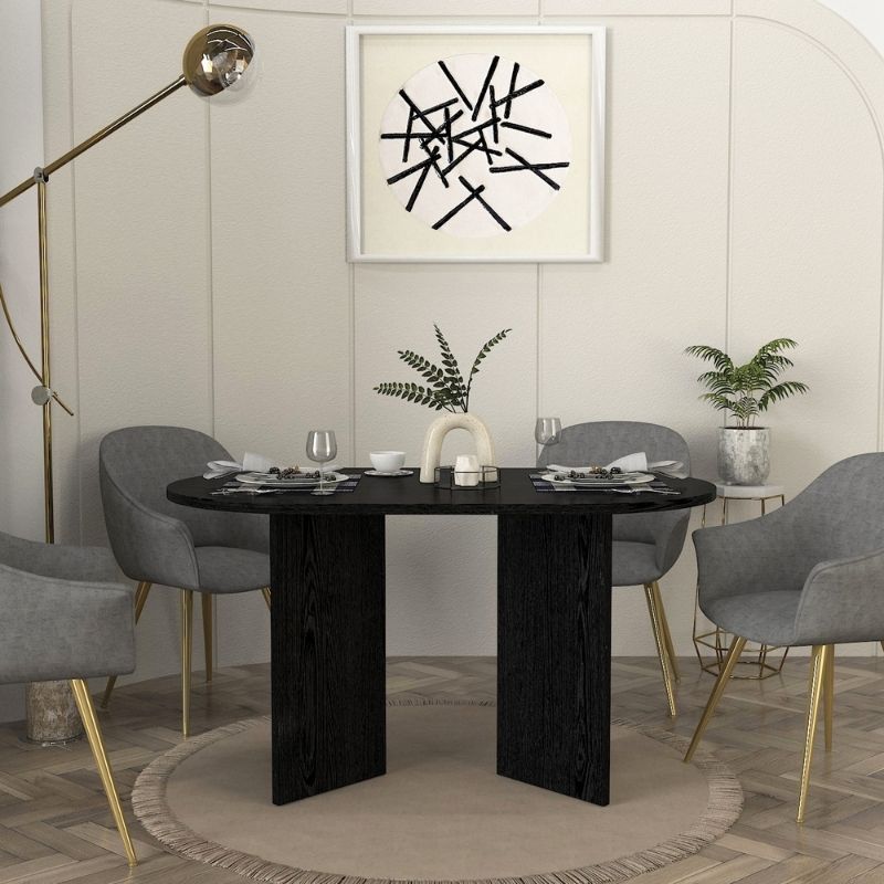 Τραπέζι Cortado Megapap χρώμα sencron black 138x80x75εκ. - Image 3