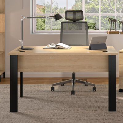Faro γραφείο 120x60x74εκ. Blond Oak / Μαύρο