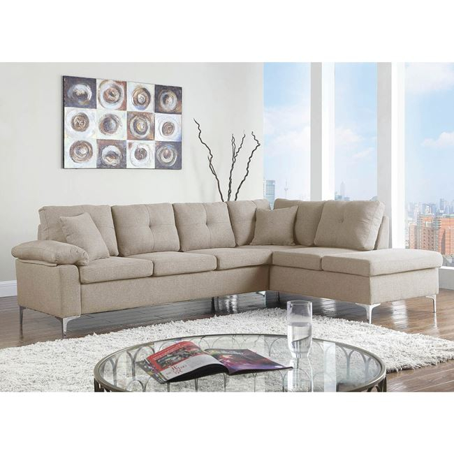 ΚΑΝΑΠΕΣ ΓΩΝΙΑ ΔΕΞΙΑ ZAILA HM3086R ΥΦΑΣΜΑ ΜΠΕΖ 282x197x90 εκ. - Image 2