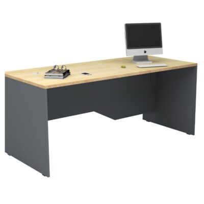 Γραφείο επαγγελματικό Venturo Megapap χρώμα ανθρακί - φυσικό οξιάς 180x80x75εκ.