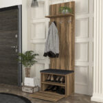 Έπιπλο εισόδου Track Megapap χρώμα καρυδί 60x38,2x190εκ.