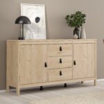 Madrid μπουφές με 2 ντουλάπια και 3 συρτάρια 151,4x38,4x79,7εκ. Jackson Hickory