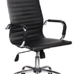 Velco Pro Systems ΚΑΡΕΚΛΑ ΓΡΑΦΕΙΟΥ ΜΑΥΡΗ ΔΙΕΥΘΥΝΤΟΥ -ΔΙΑΣΤΑΣΕΙΣ: 55x53x105/115cm- ΕΠΙΦΑΝΕΙΑ PU