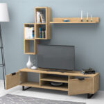 Σύνθεση τηλεόρασης Lonsa Megapap χρώμα φυσικό οξιάς 160x35x40εκ.