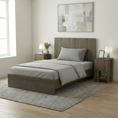 Κρεβάτι Troy Megapap χρώμα καρυδί 120x200εκ.