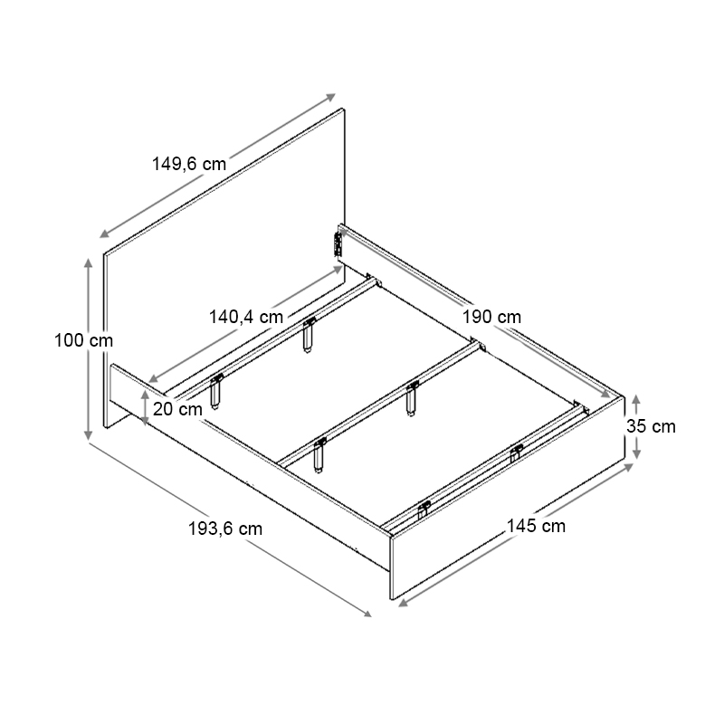 Κρεβάτι Troy Megapap χρώμα φυσικό οξιάς 140x190εκ. - Image 4