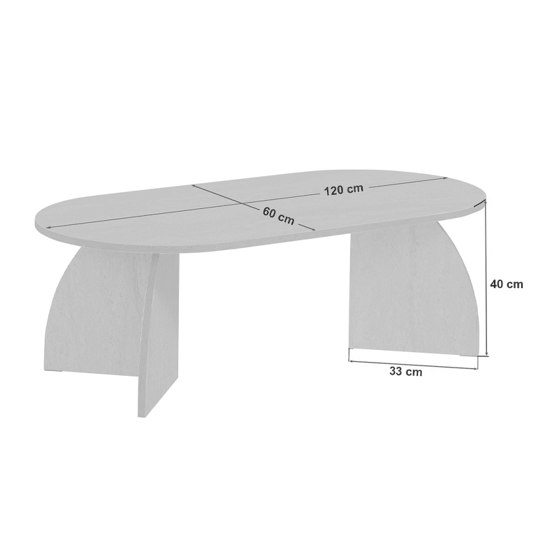 Τραπεζάκι σαλονιού Melina Megapap χρώμα black wood 120x60x40εκ. - Image 7