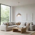 Φωτιστικό οροφής Luna Megapap E27 fiberglass μονόφωτο χρώμα λευκό 30x21x120εκ.