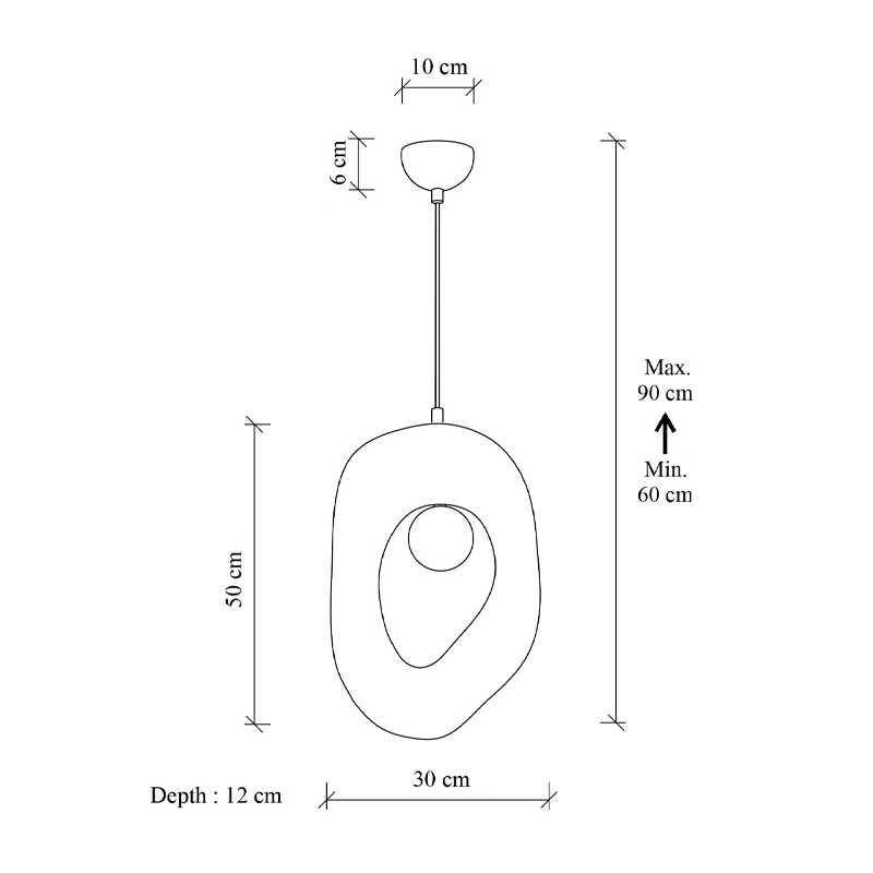 Φωτιστικό οροφής Zoga Megapap G9 fiberglass μονόφωτο χρώμα λευκό 30x12x90εκ. - Image 5