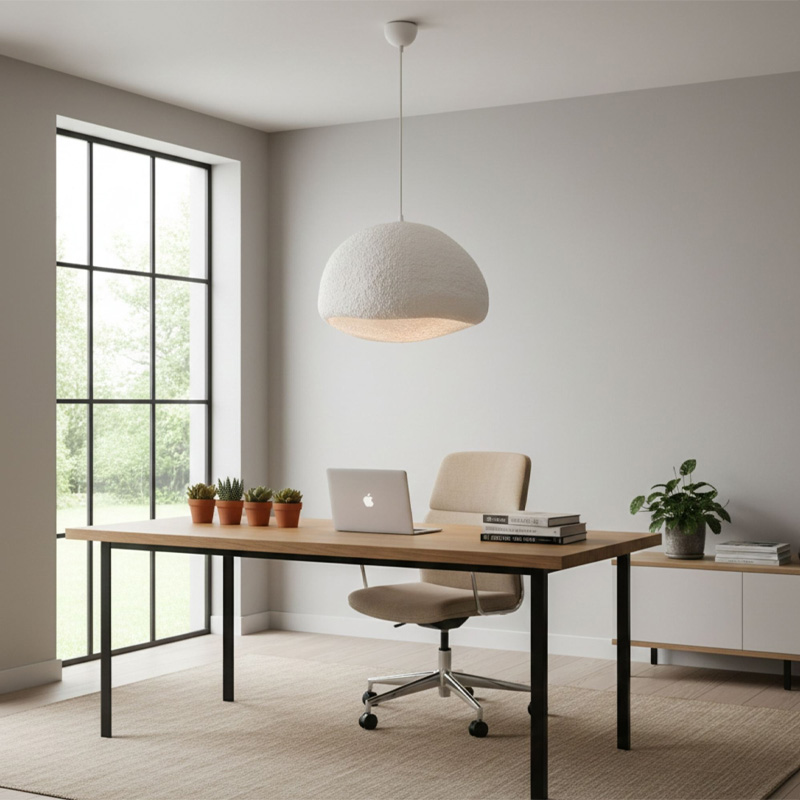 Φωτιστικό οροφής Loval Megapap E27 fiberglass μονόφωτο χρώμα λευκό 50x44x120εκ. - Image 2