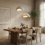 Φωτιστικό οροφής Luna Megapap E27 fiberglass δίφωτο χρώμα λευκό Ø74x115εκ.