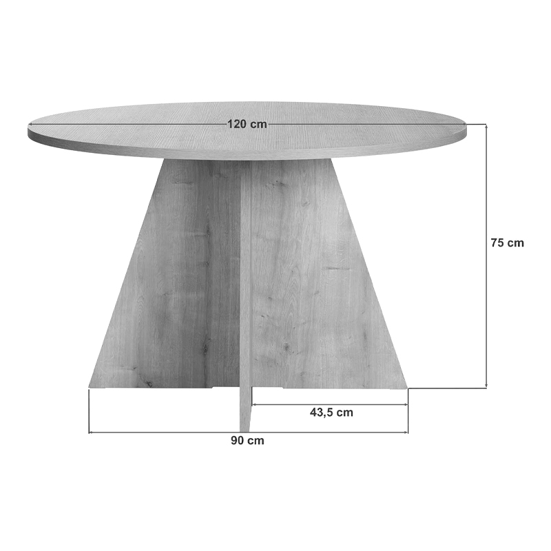 Τραπέζι Virela Megapap χρώμα atlantic pine Ø120x75εκ. - Image 7